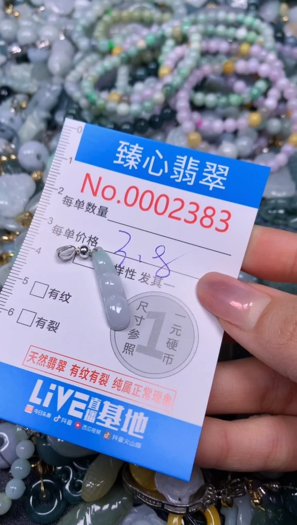 【闪购商品】翡翠颈饰未镶嵌含绳0002383