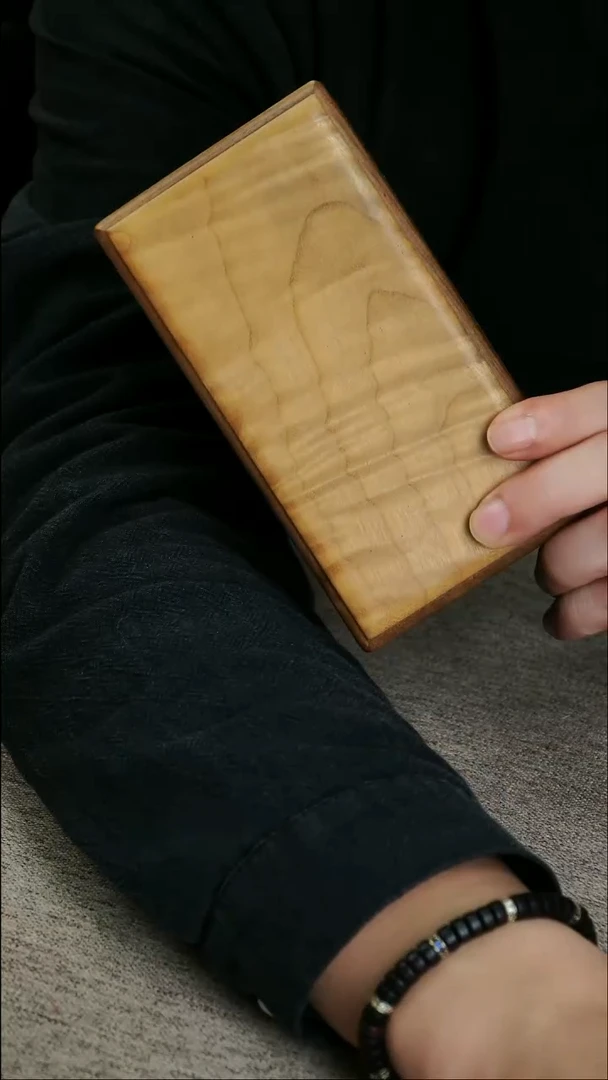 金丝楠七*金丝楠木紫包金天地盖首饰盒