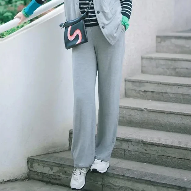 瑶之淘淘外穿阔腿棉裤浅灰半两新疆一级长绒棉家庭日用必备品百货