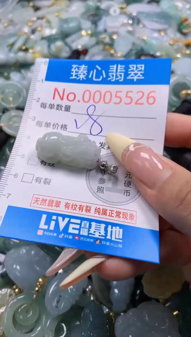 翡翠未镶嵌颈饰含绳0005526