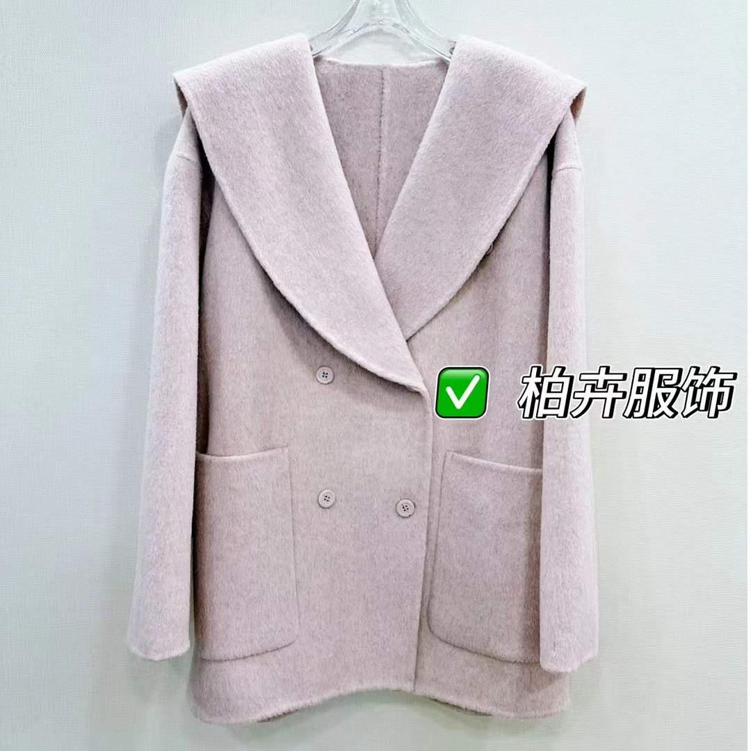 【柏卉服饰】大翻领羊毛外套