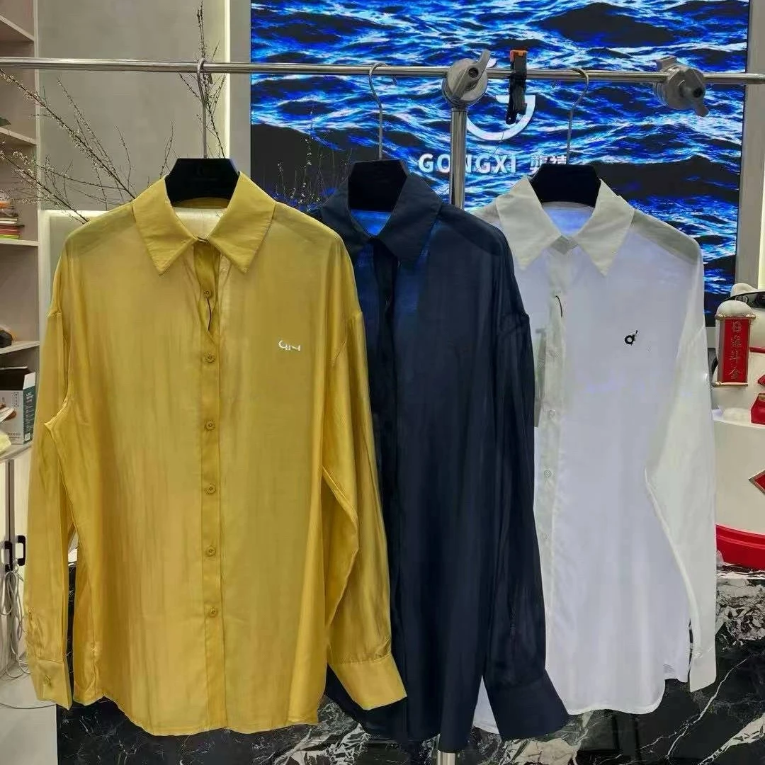 25夏季新款休闲百搭简约防晒长袖衬衫