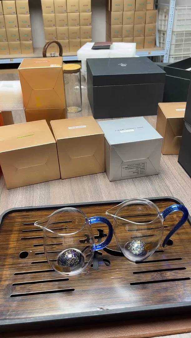 手工艺品玻璃t****i禾器澄然茶海宝蓝金