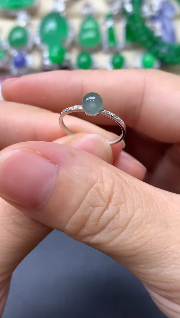 18K金镶嵌戒指翡翠107-中国好珍宝