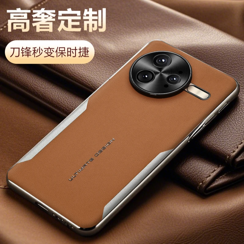 适用红米k80手机壳新款红米k80至尊版电镀边框全包双拼皮纹保护套