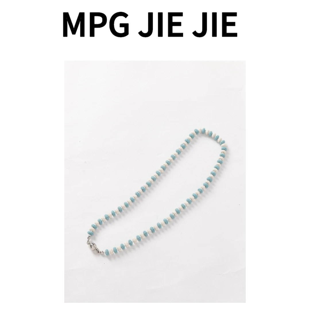 非金属树脂项链 MPG JIEJIE【花漾之恋】纯色拼接简约渐变吸扣链