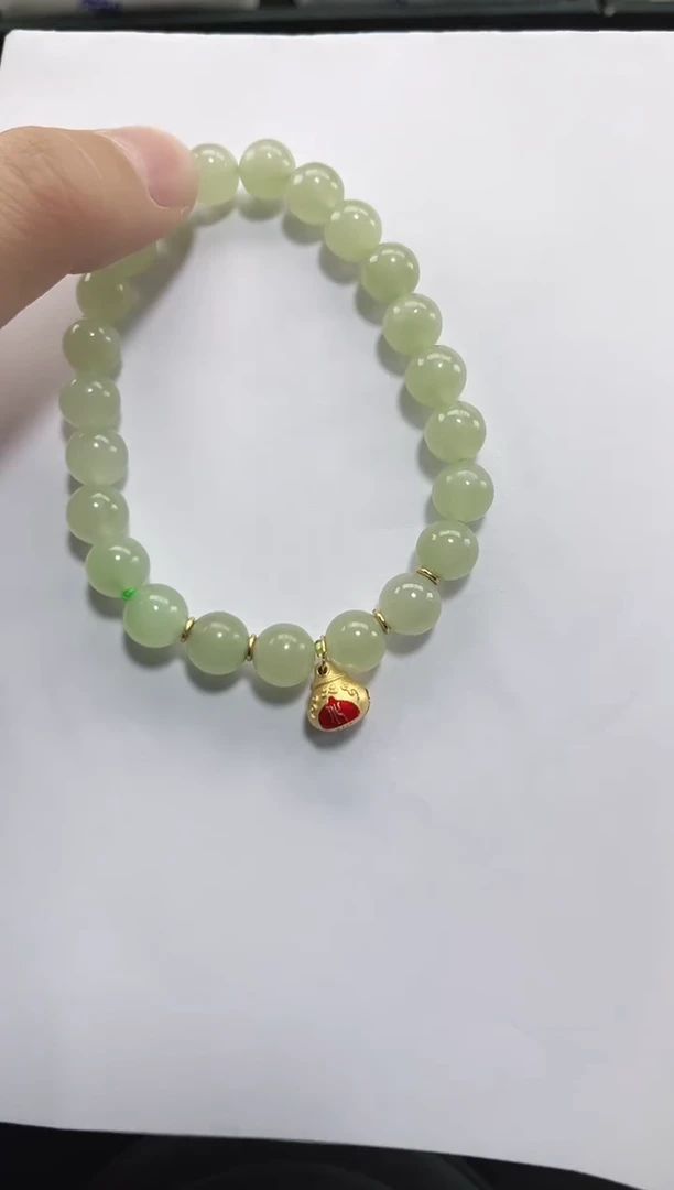 未镶嵌手链和田玉666岚钻微色差T79