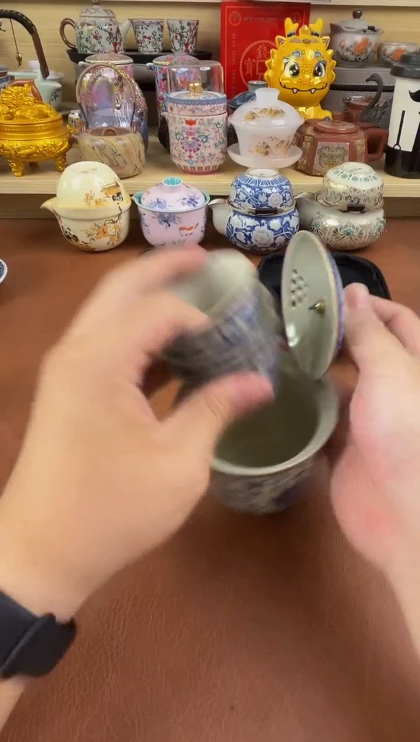 陶瓷茶具摆件旅行套组