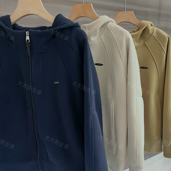 /驼绒连帽外套/25冬新防风羊驼绒石墨烯连帽外套 6819