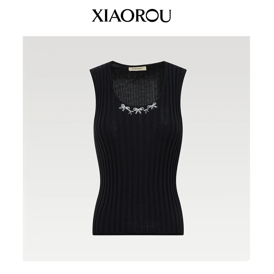 XIAOROU/小柔XM003  Biella Yarn精纺羊毛clean fit纯色打底背心