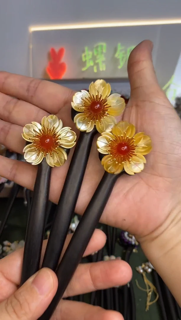 非金属木质15  美丽发簪