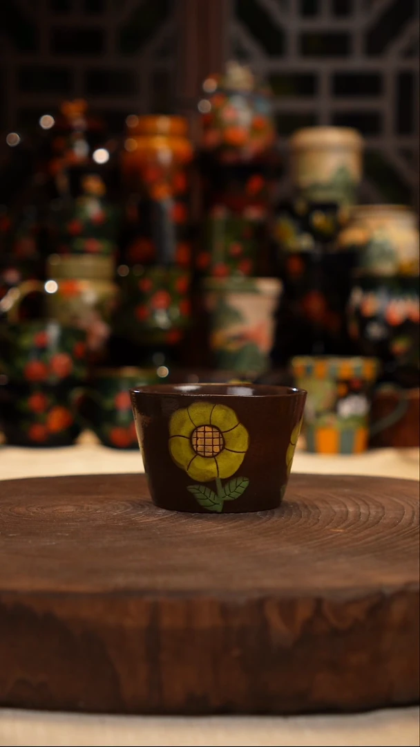 油画  手绘釉下彩