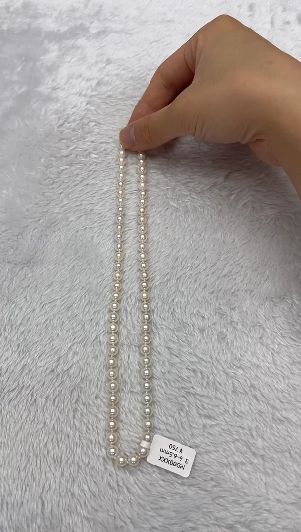 海水珍珠银S925镶嵌项链AK6-6.5mm