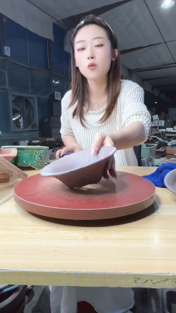 紫砂花盆浅草紫砂花盆微瑕