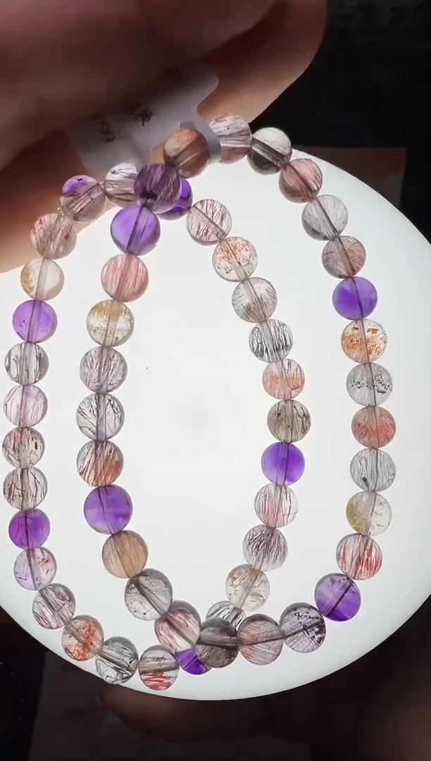 未镶嵌手串水晶超七手串6mm+ JP53396 多样性发一