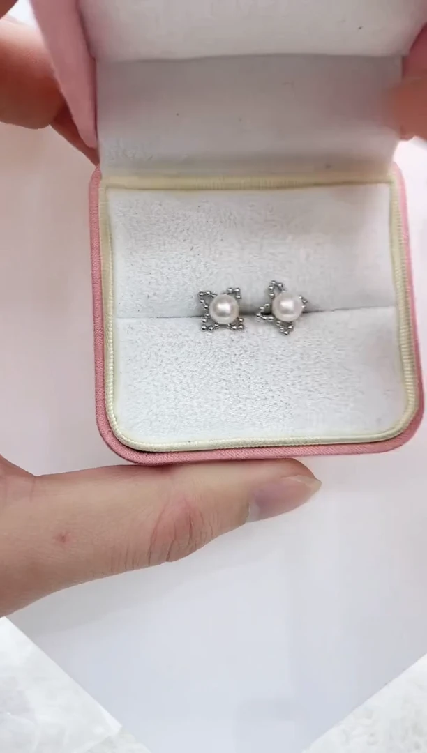 【闪购商品】海水珍珠耳饰银S925镶嵌海水珍珠耳饰