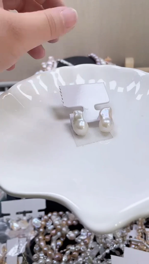 未镶嵌耳饰淡水珍珠【纯恬饰品】