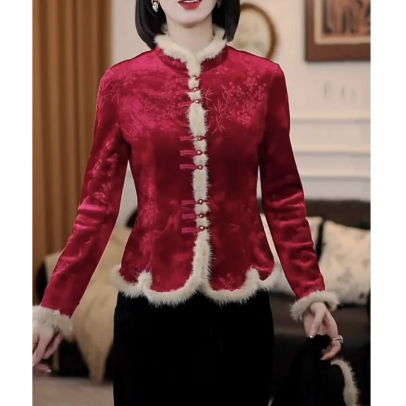 【仿水貂毛 • 打底衫】加厚加绒亲肤微弹秋冬款上衣 z001