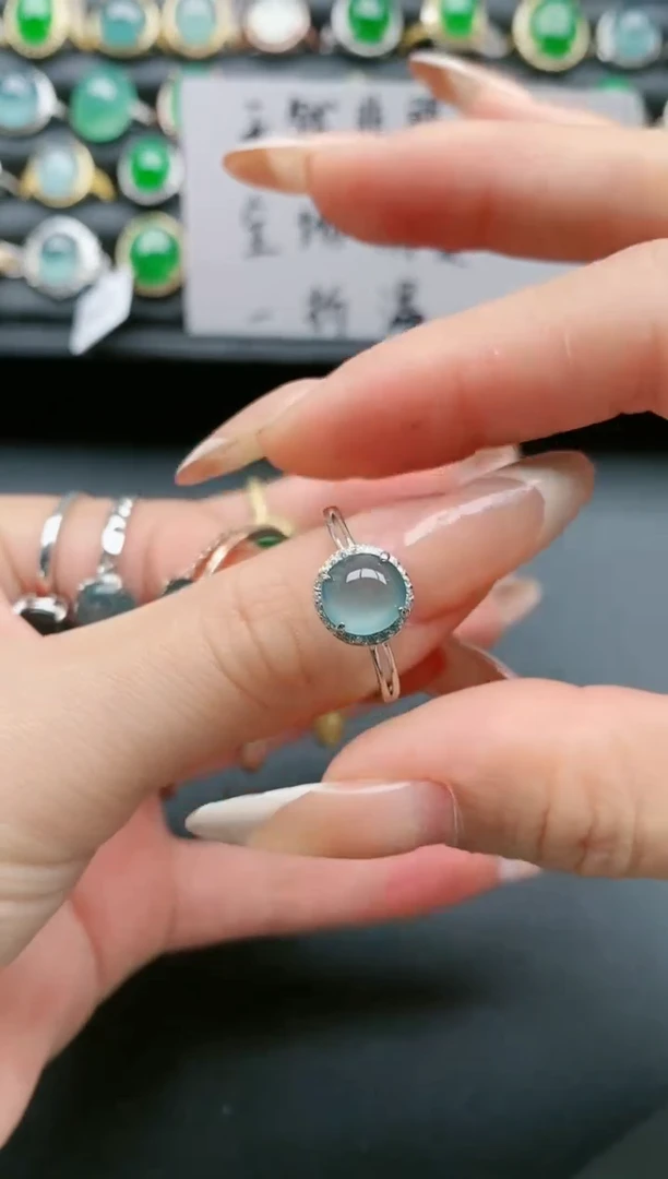 【闪购商品】翡翠戒指银S925镶嵌11111