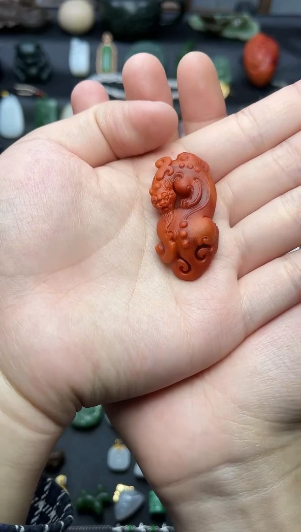 未镶嵌颈饰南红玛瑙赤龙【定制】06