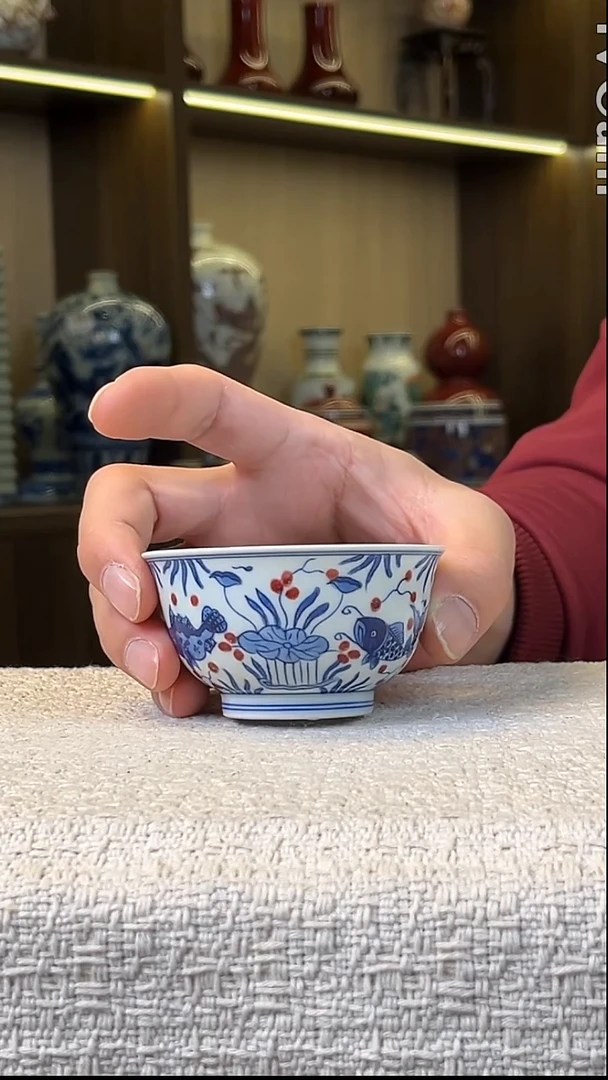 瓷片景德镇毛仔柴窑杯