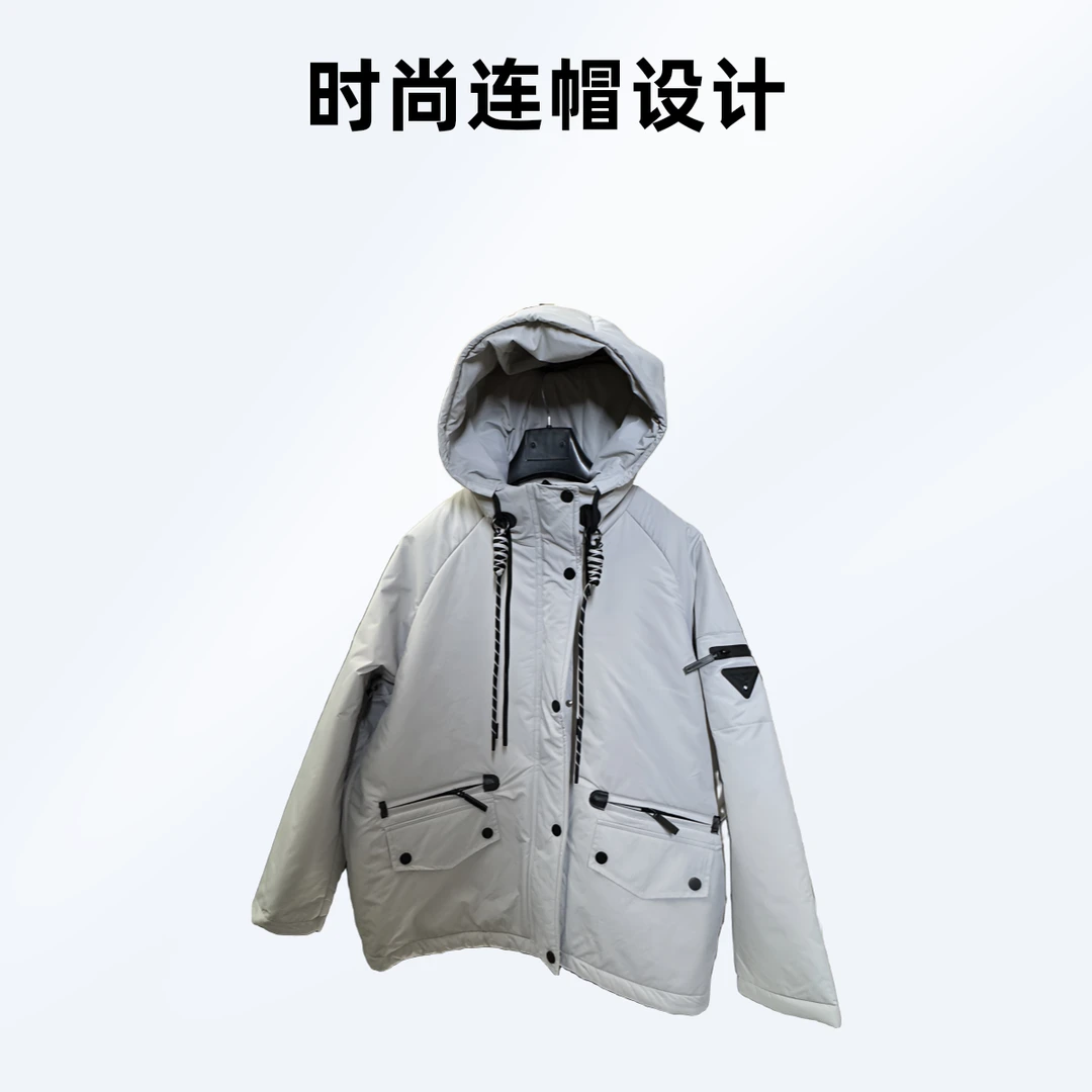 韩版宽松时尚百搭显瘦连帽情侣棉服潮流外套