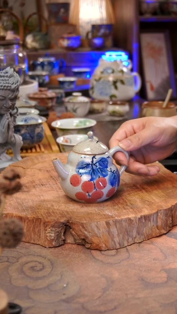 杯葡萄景德镇陶泥手绘