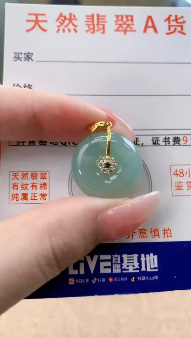 颈饰未镶嵌翡翠天然A货翡翠挂件
