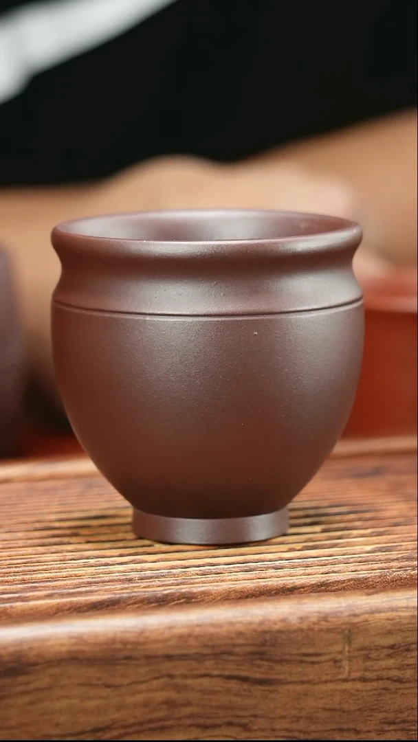 茶杯紫砂石红杯杯