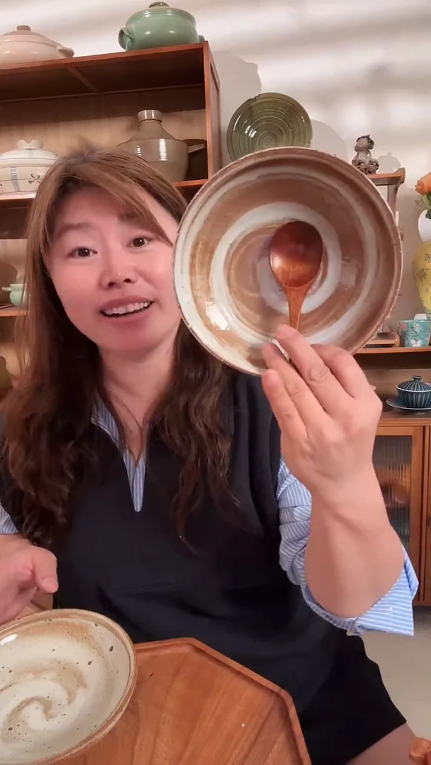 陶瓷五花马6英寸手刷色深盘