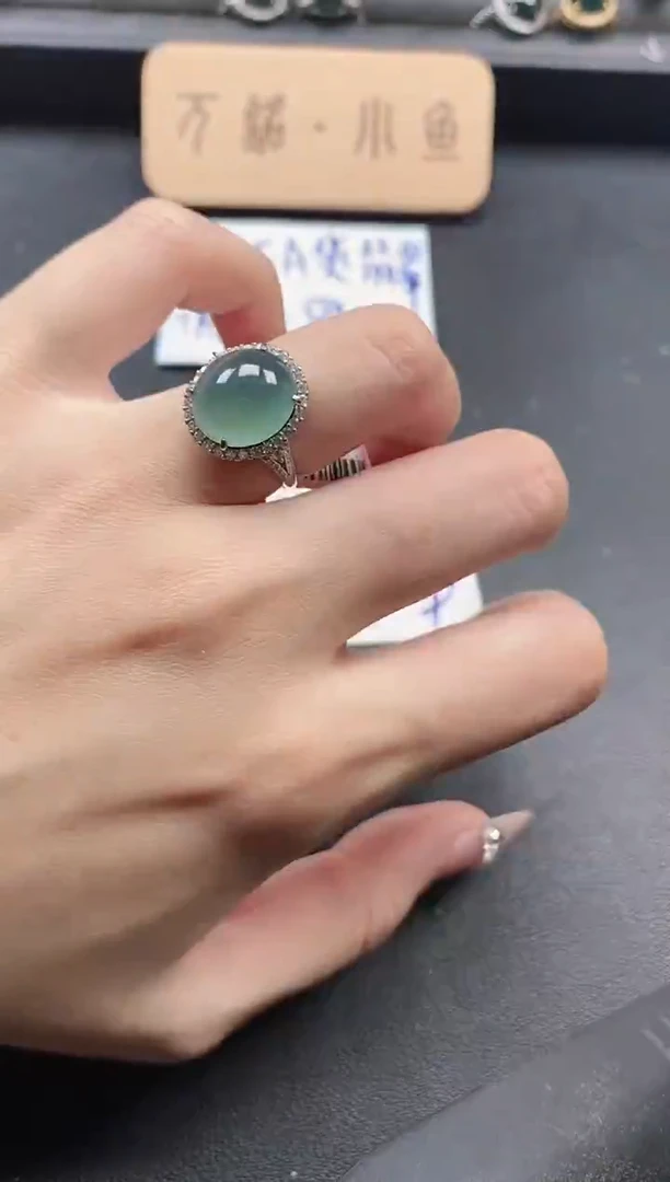 银S925镶嵌戒指翡翠51151