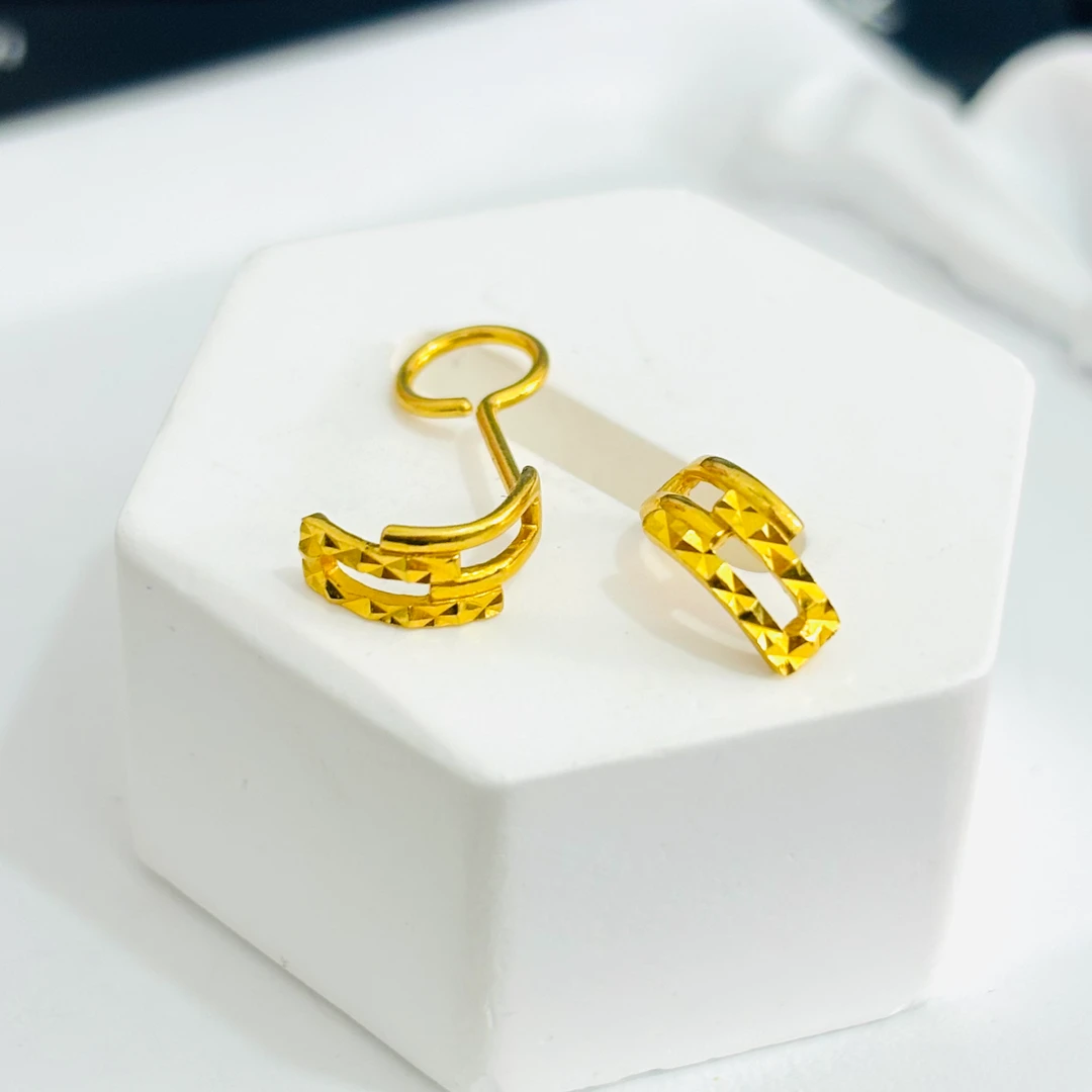 SUNFEEL/赛菲尔5G足金黄金仙女菱形耳钉时尚百搭黄金耳饰