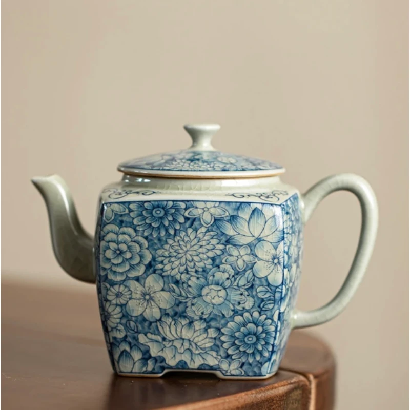 【闪购商品】陶泥万花四方壶