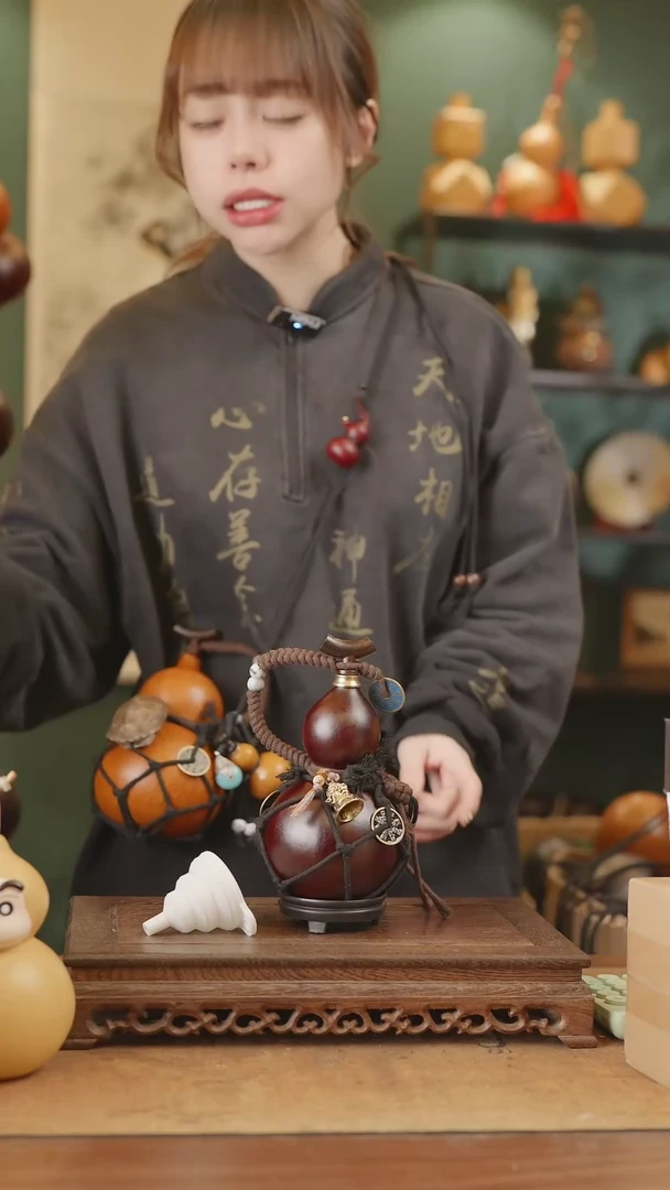 【闪购商品】2号精品天然大漆工艺防渗内胆酒葫芦~