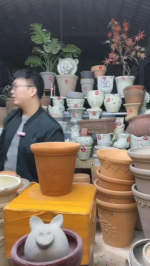 【闪购商品】缸1个16*15红陶香草陶无托无托