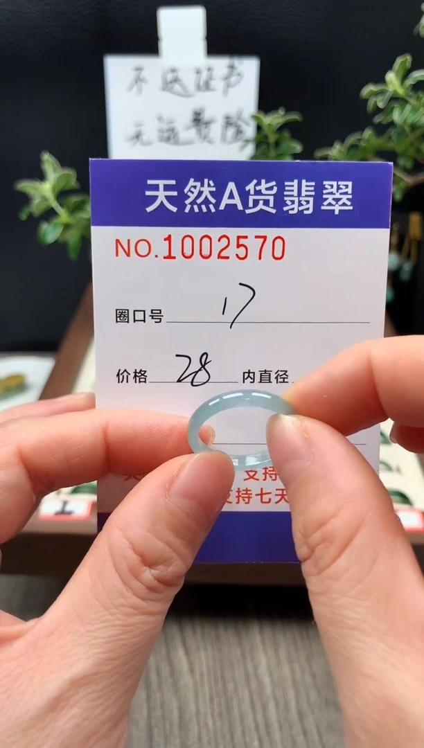 未镶嵌戒指翡翠17#