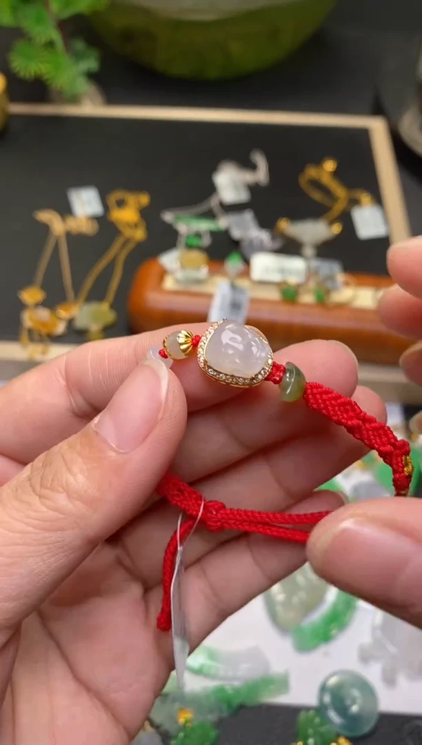 颈饰银S925镶嵌翡翠净货39126