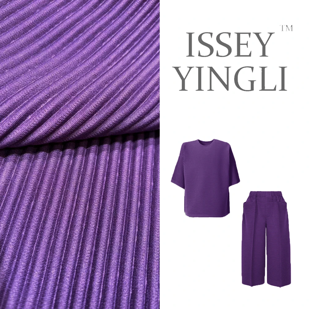 高端褶皱女士粗牙签套装春夏时尚气质上衣女休闲百搭裤子套装2131