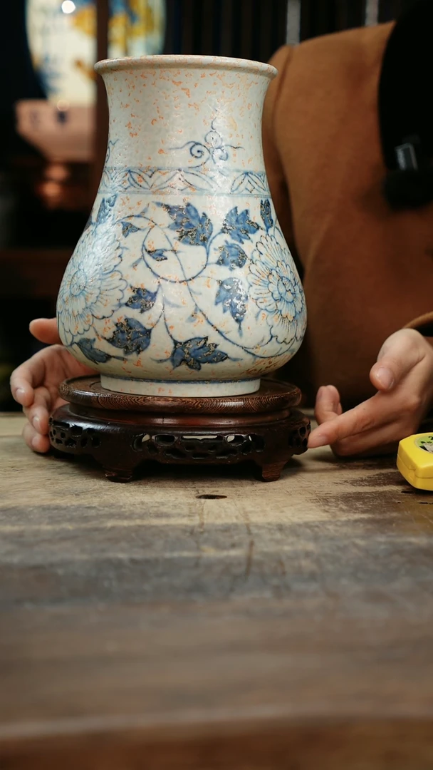 【闪购商品】瓷片景德镇纯手工釉下彩精品花瓶