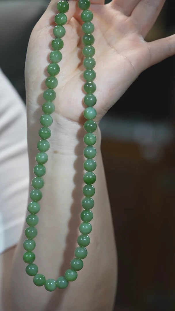 颈饰未镶嵌和田玉（碧玉）妈妈链卡9+