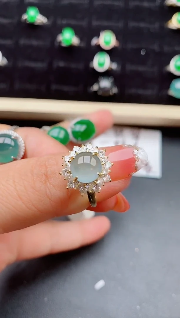 【闪购商品】翡翠戒指银S925镶嵌5080051