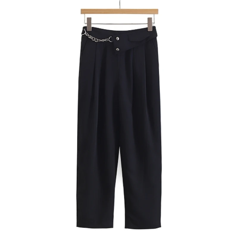 F875-【嘉】基础款质感修身纯色百搭休闲裤#ZLA46K004