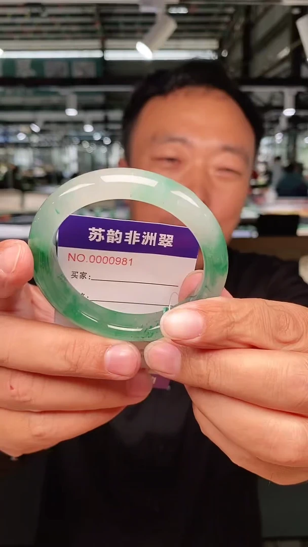 石英质玉（非洲翠）手镯未镶嵌55+