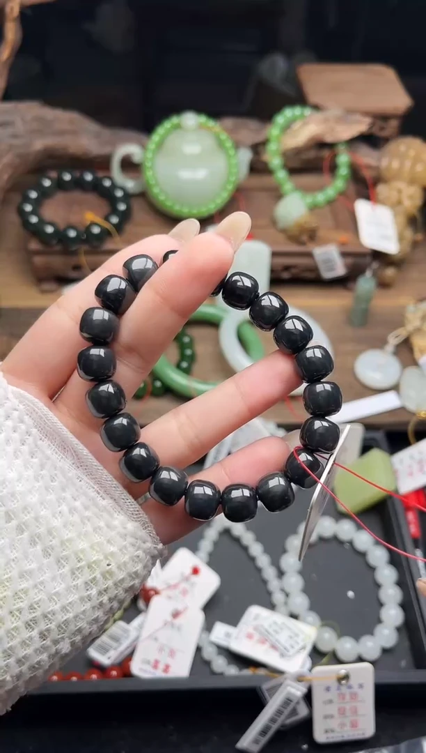 未镶嵌手串和田玉卡10若羌毛毛矿 老型 9015888