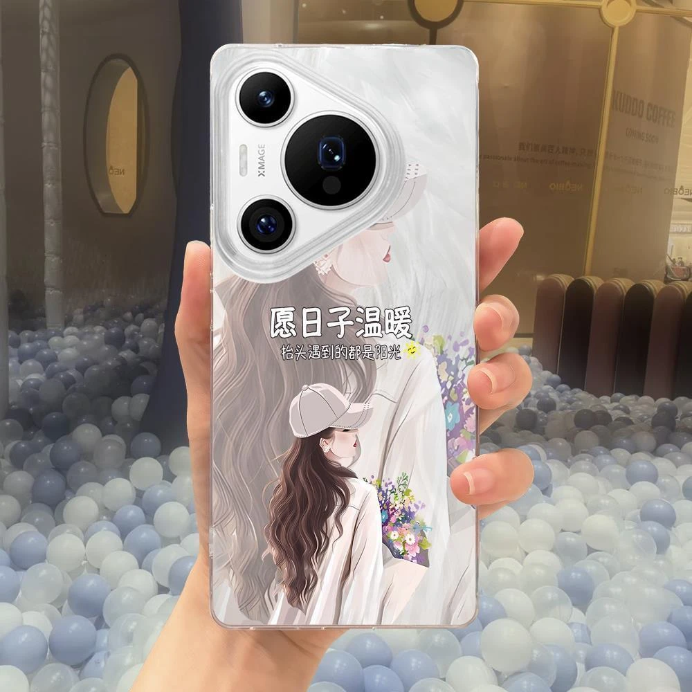 【高品质材料】愿日子温暖精孔羽纱壳适用苹果华为vivo防摔个性新款