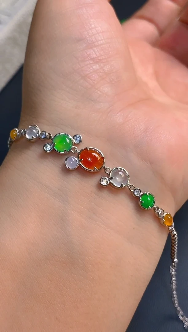 翡翠银S925镶嵌耳饰天然