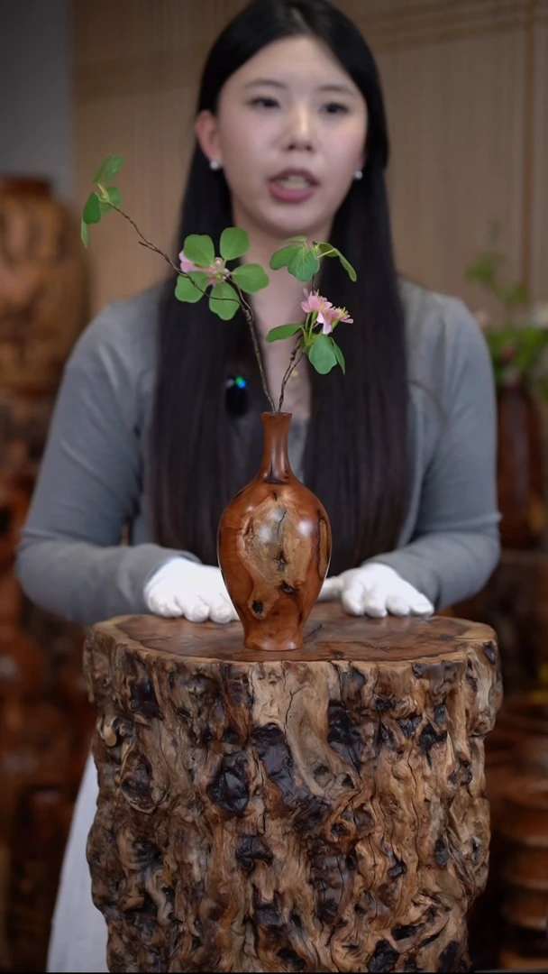 枣木雷击枣木富贵瓶