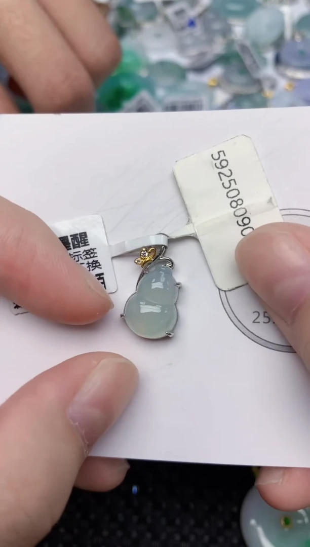 颈饰银S925镶嵌翡翠天然缅甸翡翠a货百元以上9元证书费自理