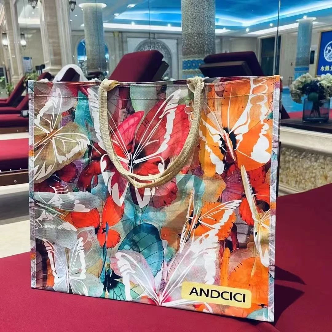 【45cm*38cm】野餐露营超市油画包购物时尚折叠大容量购物袋双Q