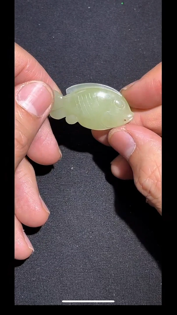 和田玉未镶嵌吊坠(不含链)pz609-68鱼吊坠